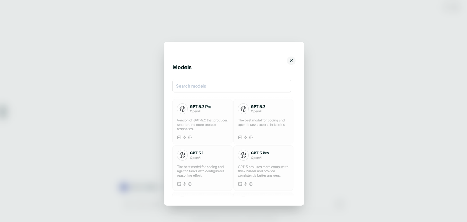 Pixic Chat LLM selection